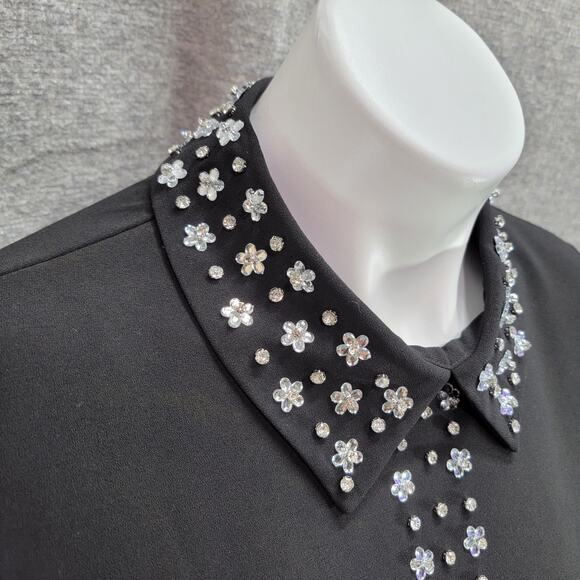 BURRYCO QUIET RICH STYLE STUDED COLLARED DRESS, SIZE M, NWT - Picture 3 of 12